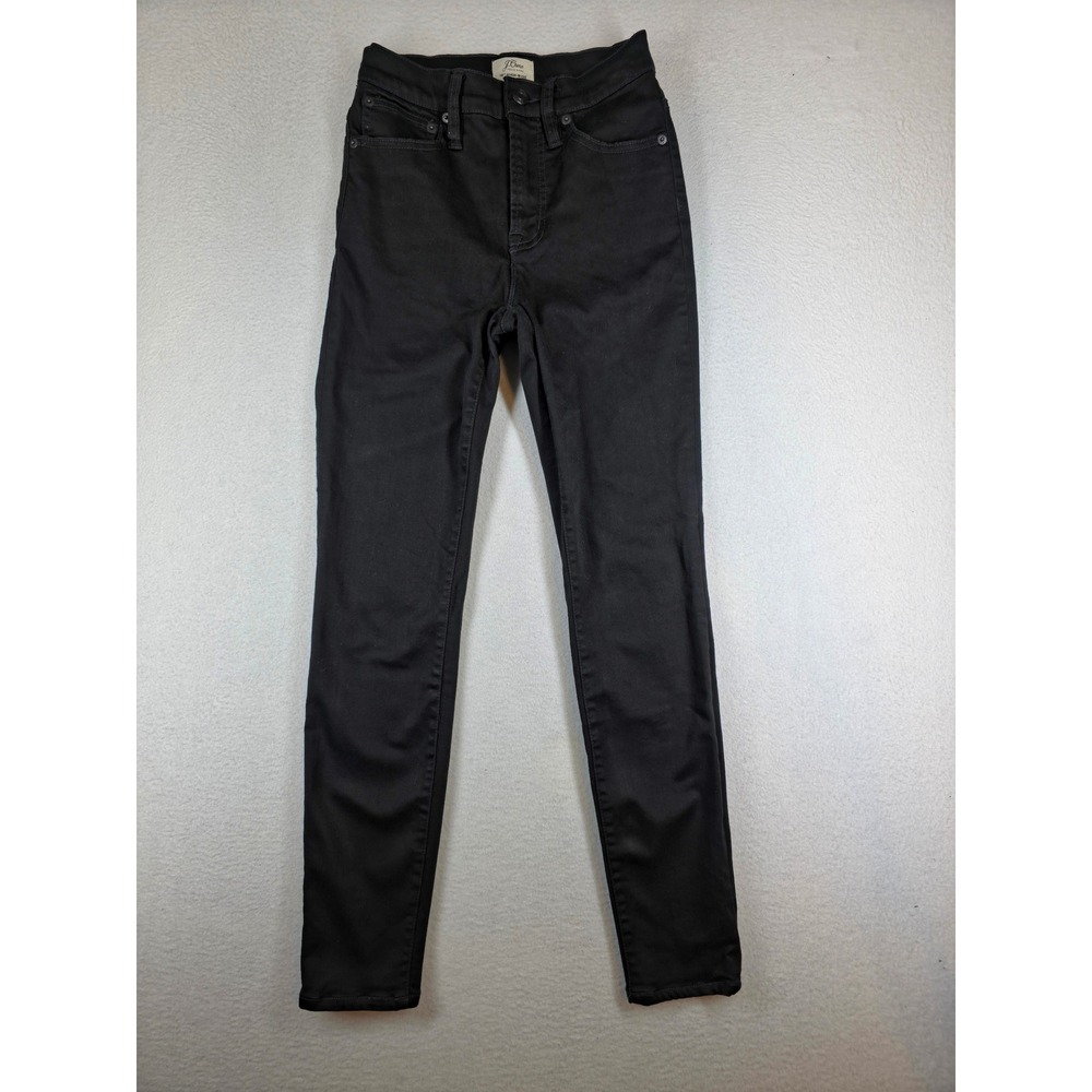 J.Crew Womens 10 High-Rise Toothpick Skinny Jeans Black Size 24